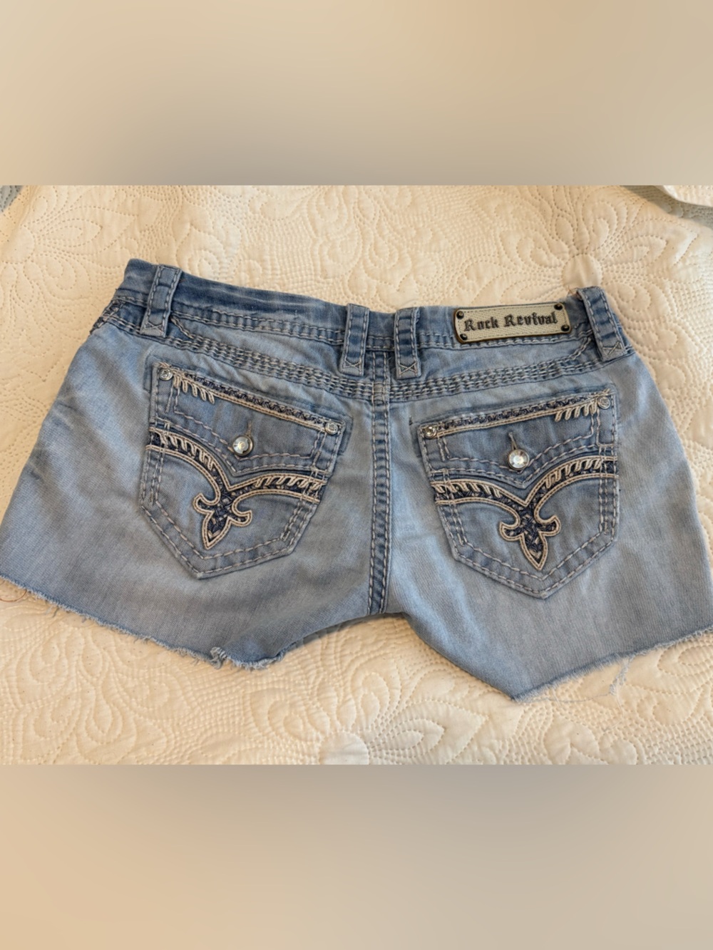 Rock Revival “Jelina” Denim Shorts | Size 28 Short | Distressed